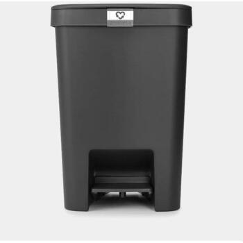 Brabantia StepUp ведро с педалью 800269, 25 л, 40,9x35x28 см, перерабатываемый пластик, тихое закрытие, для мешков PerfectFit (800269)