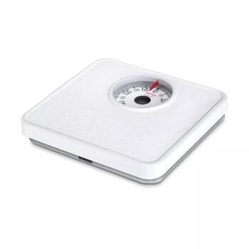 Soehnle Tempo White 1061098, механические напольные весы, 130кг, 1кг, 27x29x5,5см, стальное основание, нескользящая резина (1061098)
