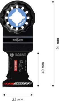 Starlock AIZ32AIT 10 gab., Svārstību daudzfunkcionālajiem darbarīkiem EXPERT AIZ 32 AIT METALMAX GREMDZĀĢĒŠANAS ASMENS, 2608900016, BOSCH (2608900016)
