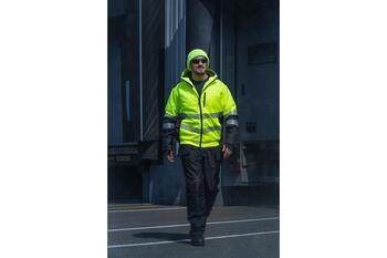 Hogert MILA сигнальная куртка HT5K347-2XL, 2XL, 180 g/m², OXFORD 300D с PU покрытием, съемный капюшон, EN ISO 20471 класс 2 (HT5K347-2XL)