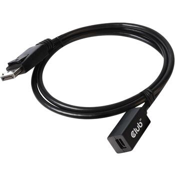 Club3D кабель-удлинитель DisplayPort CAC-1120 1м 8K60Hz DSC 1.2 HBR3 HDR, Mini DisplayPort F, DisplayPort M (CAC-1120)