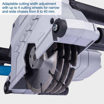 Scheppach gropju frēze MNF2250 5902602901, 2250W, 5400 apgr./min, 125mm, 0-40mm, 8-40mm, 4 diski, 4m kabelis (5902602901)