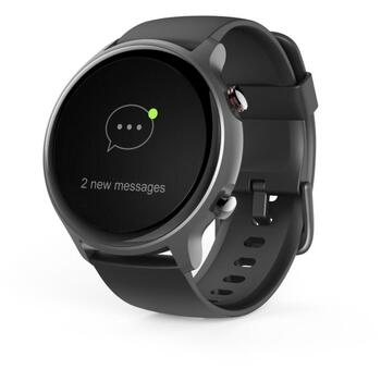 Hama Умные часы 00178610, 1.32'', 466 x 466 px, IP68, 40g, GPS, Bluetooth, 14 спортивных режимов, магнитная зарядка (00178610)