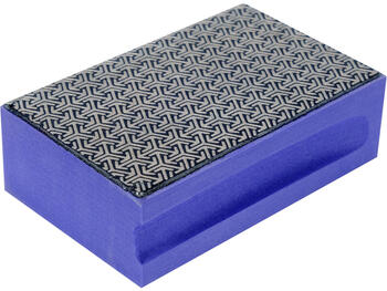 Yato Dimanta sūklis YT-76108, 90x60x30 mm, G400, violeta, gumijas, metāla, stikla, marmora, granīta, keramikas slīpēšanai (YT-76108)