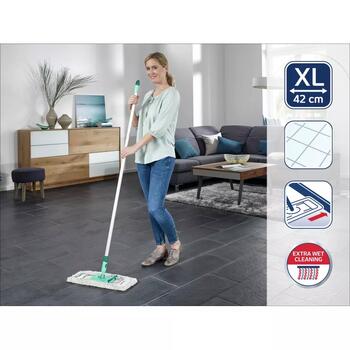 Leifheit Profi XL cotton plus 1055020, grīdas birste, 42cm, 140cm, 360° rotējoša, mazgājama 60°C (1055020)