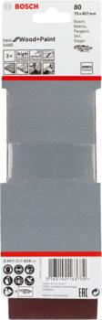 Slīplente kokam 75x457,K80, 3 gab., Lentes slīpmašīnām PRO X440 SLĪPLENTA, 2608606034, BOSCH (2608606034)