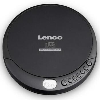Lenco MP3 pārnēsājams CD atskaņotājs ar triecienizturīgu aizsardzību, melns (CD-200)