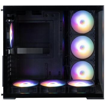 Zalman D40F ATX Mid Tower korpuss, 7x120mm FRGB ventilatori, melns, 410mm VGA, 160mm CPU, ATX/mATX/ITX (D40F BLACK)