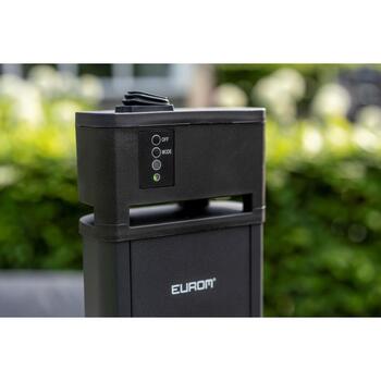 Eurom Q-Tower 2000 RCD, электрический обогреватель для террасы, 335514, 2000 Вт, углеродная лампа, 3 режима (335514)