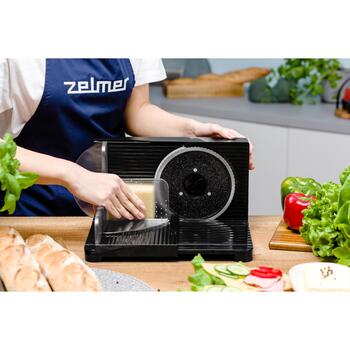 Zelmer Нож для нарезки ZFS0917 70505615P, 150W, 0-15mm, 170mm, нержавеющая сталь, высококачественный пластик (70505615P)