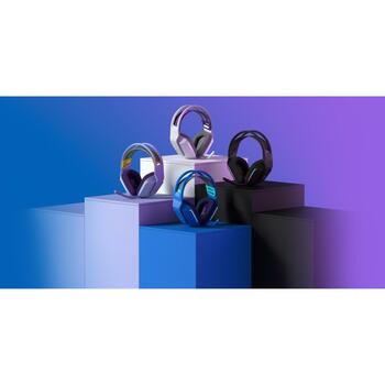 Logitech гарнитура G733 981-000890 беспроводная, 20 м, 29 ч работы от аккумулятора, 40 мм динамики, RGB подсветка, 39 Ω (981-000890)