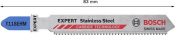 Figūrzāģiem EXPERT STAINLESS STEEL T118EHM FIGŪRZĀĢA ASMENS, 2608900562 BOSCH (2608900562)