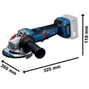 Bosch PRO GWS18V-11PS 06019N4301 угловая шлифмашина, 18В, 125мм, 3000-9000об/мин, M14, 22.23мм, 91дБ, 1.9кг, KickBack Control (06019N4301)