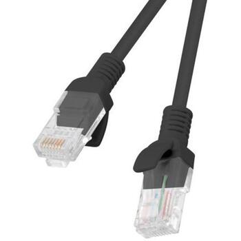 Lanberg Patchcord CAT.5E UTP 0.5M fluke passed 10-pack, Black | PCU5-20CC-0050-BK (PCU5-20CC-0050-BK)