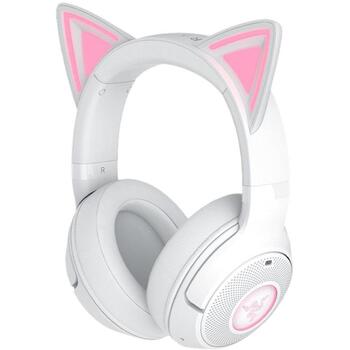 Razer наушники Kraken Kitty V2 BT RZ04-04860600-R3M1, 32 Ω, 20-20k Гц, Bluetooth 5.2, 40 ч, белый, беспроводные, накладные (RZ04-04860600-R3M1)