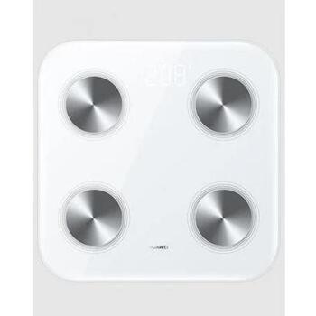Huawei Умные весы для тела Scale 3 55020ABM, 4x AAA, Bluetooth 5.0, LED, анализ тела, белый (55020ABM)