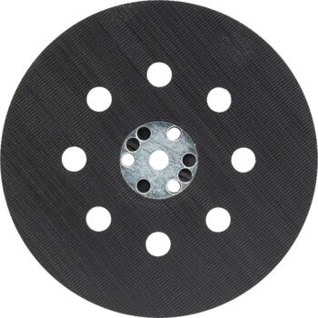 Gumijas slīpēšanas disks vidējs, D 125 mm, 1 gab., Ekscentra slīpmašīnām SLĪPĒŠANAS PAMATNE AR 8 ATVERĒM, 2608601062, BOSCH (2608601062)