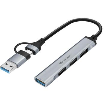 Tracer Адаптер A-4 TRAPOD47499, 4 порта, USB 3.0, 3 x USB 2.0, алюминиевый корпус (TRAPOD47499)