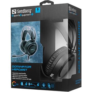 Sandberg Austiņas 126-22, 2,1 m, 20-20000 Hz, 32 Ω, -38 dB, 2200 Ω, 2 x 3.5mm (126-22)