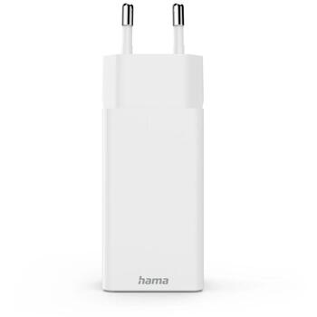 Hama зарядное устройство 001251420000, 65W, 100-240V, 2x USB-C, 1x USB-A, GaN, Power Delivery, Quick Charge 3.0, белый (001251420000)