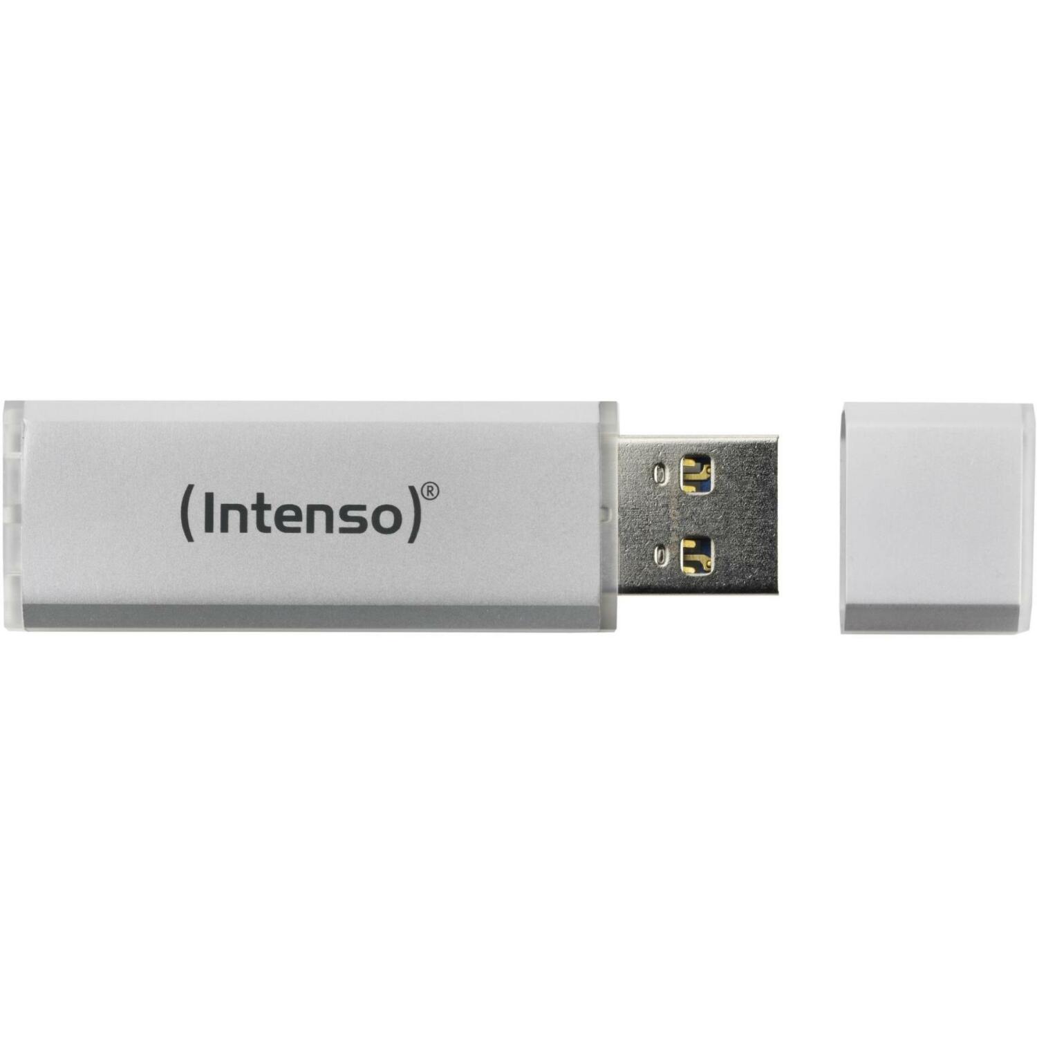 Intenso USB флеш-накопитель 3521482 32 ГБ, USB 2.0, Скорость чтения 28 МБ/с, Скорость записи 6.5 МБ/с, Алюминий, Серебристый (3521482)