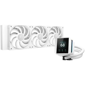 Deepcool procesora šķidruma dzesētājs MYSTIQUE 360 R-LX360-WHDSNMP-G-1, 120 mm, 72.45 cfm, 3 ventilatori, 36.49 dBA (R-LX360-WHDSNMP-G-1)