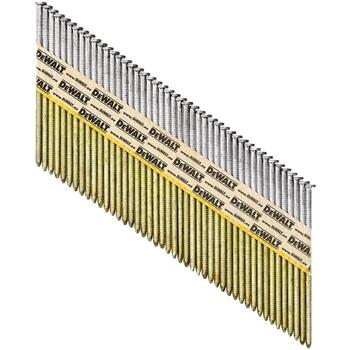 Dewalt Гвозди 63mm x 2.8mm 34° Ring Shank Galv 1200 Pk, Горячее цинкование, Угловой картридж, Совместим с DCN692 (DNPT28R63HDZ)
