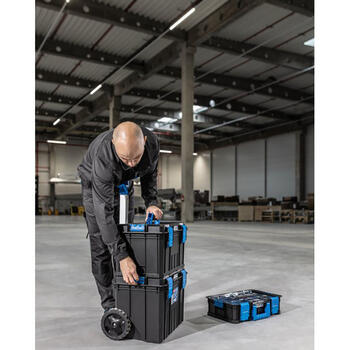 Hogert HT7G500 instrumentu kaste 4-in-1, 825x360x517 mm, 50 kg, ABS, uz riteņiem, ar rokturi (HT7G500)