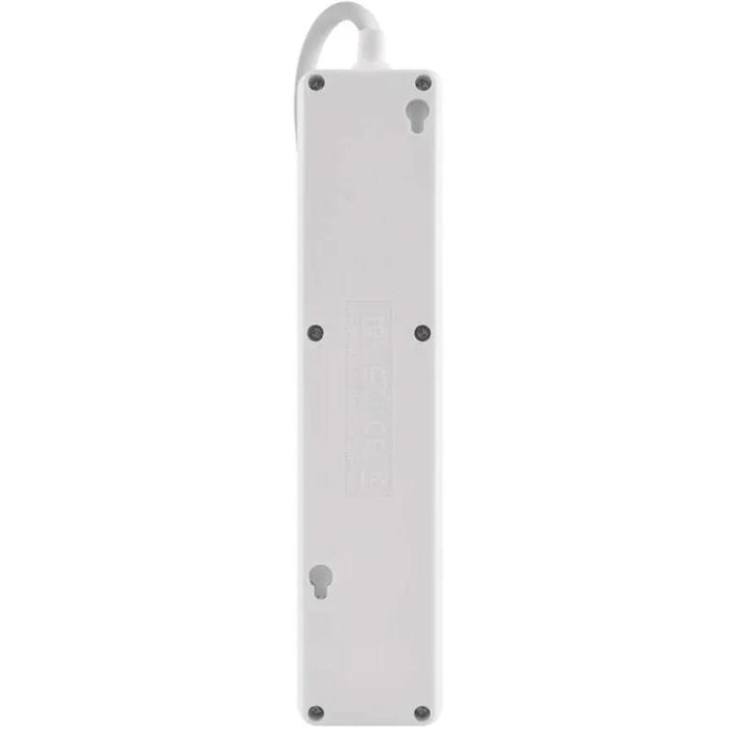 Emos Удлинитель P1322CU, 2м, 3× 2P + PE, 3680W, с выключателем, белый, 1× USB-A, 1× USB-C (P1322CU)
