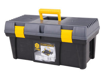 Vorel Instrumentu kaste 78802, 20 collas 500 mm, 525x256x246 mm, PVC, izņemama paplāte ar turētājiem, sānu rokturi, aizslēdzama (78802)