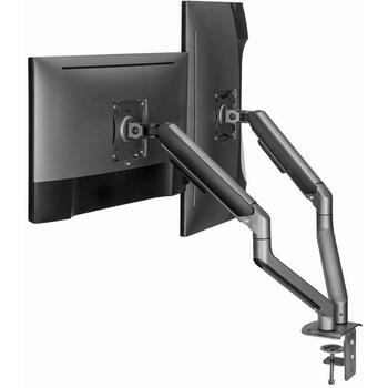 Gembird LCD monitors stiprinājuma roka MA-DA2-05, 17-32'', 2 monitori, 18 kg, VESA 100 x 100 mm, pelēka (MA-DA2-05)