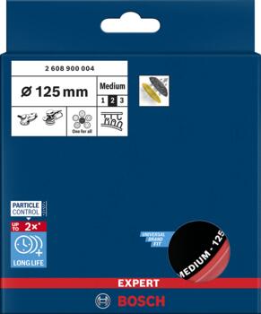 Slīpēšanas pamatne 125mm,Medium GET 55-125, Ekscentra slīpmašīnām EXPERT MULTIHOLE BALSTA DISKS, 2608900004, BOSCH (2608900004)