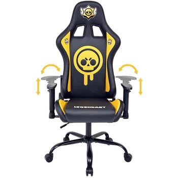 Subsonic Игровое кресло SA5609-BS1, 14.5кг, 53см, 49см, 123-133см, желтый, черный, регулируемая высота, поддержка головы (SA5609-BS1)