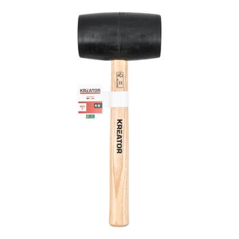 Kreator gumijas āmurs KRTH90603, 0.9kg, 130mm x 68mm, koka rokturis, ergonomisks (KRTH90603)
