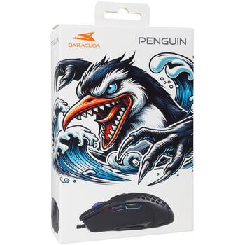 Baracuda Игровая мышь PENGUIN-B, 6 кнопок, 3600 DPI, USB 2.0, 1.5m, черный, подсветка, для правой руки (PENGUIN-B)