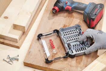 Divpusēju skrūvgrieža uzgaļu komplekts, izturīgs S2 tērauds, 65 mm, 9 gab., 2608522334, BOSCH (2608522334)