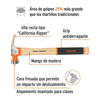Kalifornijas Tipa āmurs ar koka rokturi 560g. MORCA-20 TRUPER (MORCA-20)