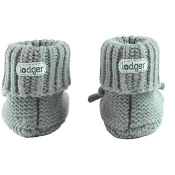 Lodger Slipper Folklore merino vilnos čībiņas, Silk, 0-6m, SLM 109_0-6, 100% merino vilna, zaļa, rudens/ziema (SLM 109_0-6)