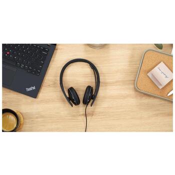 Lenovo наушники 4XD1M45627, USB-C, черные, стерео, шумоподавление, микрофон, ответить/завершить (4XD1M45627)