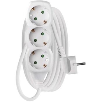 Emos Удлинитель P0323R, 3 м, 3× 2P + PE ГЕРМАНИЯ, 3 680 Вт, ПВХ, защита от детей (P0323R)