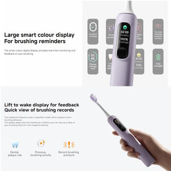 Elektriskā zobu birste ar 4 tīrīšanas režīmiem 2 uzgaļiem un uzlādējamu akumulatoru Oscillation Electric Toothbrush Pro Balts BHR07ZYEU Xiaomi (BHR07ZYEU)