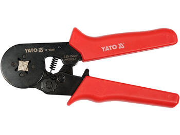 Yato Gofrēšanas knaibles YT-23051, 175mm, 0.25-10mm², elektriskās, #45 oglekļa tērauds, CrV, melnots, oksidēts, PP, TPR (YT-23051)