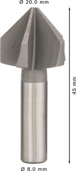Gremdurbis 20,0x60,0mm, 1gab., Urbjmašīnām/skrūvgriežiem PRO STEEL HSS GREMDURBIS, 2608596373, BOSCH (2608596373)