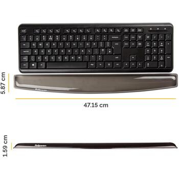 KEYBOARD ACC WRIST SUPPORT/CRYSTALS GEL 9112201 FELLOWES (9112201)