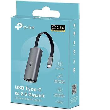 TP-Link USB Type-C к RJ45 гигабитный Ethernet адаптер, UE310C, 1, 1000 Mbit/s, без MU-MIMO, без PoE (UE310C)