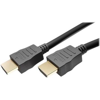 Goobay HDMI кабель 41082, 1м, поддержка 8K, черный, круглый, HDMI мужской разъем (41082)