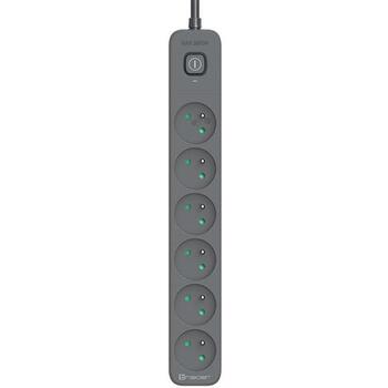 Tracer Pagarinātājs TRALIS47025, 1.5m, 3680W, 240V, 6 ligzdas, 2 USB 2,1A, mehāniskā bloķēšana, aizsardzība pret pārspriegumu (TRALIS47025)