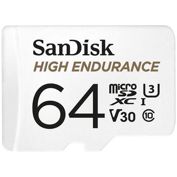 Карта памяти MAX Endurance microSDXC SDSQQVR-064G-GN6IA 64 GB UHS-I Class 10 U3 V30 до 100 MB/s чтение / 40 MB/s запись 30 000 ч записи с SD адаптером SanDisk (SDSQQVR-064G-GN6IA)