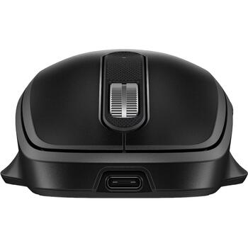 HP 515 bezvadu pele 9C2F7AA#ABB, 4000 DPI, 2.4 GHz, 10 m, 5 pogas, USB Type-A uztvērējs, USB Type-C uzlāde, melna (9C2F7AA#ABB)