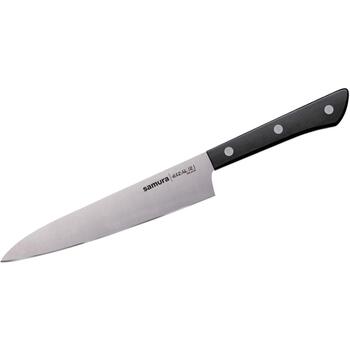Samura Harakiri SHR-0280B, набор ножей 8-в-1, 5 ножей, магнитный держатель, ножницы, точилка, AUS-8, 58 HRC, рукоятка ABS (SHR-0280B)